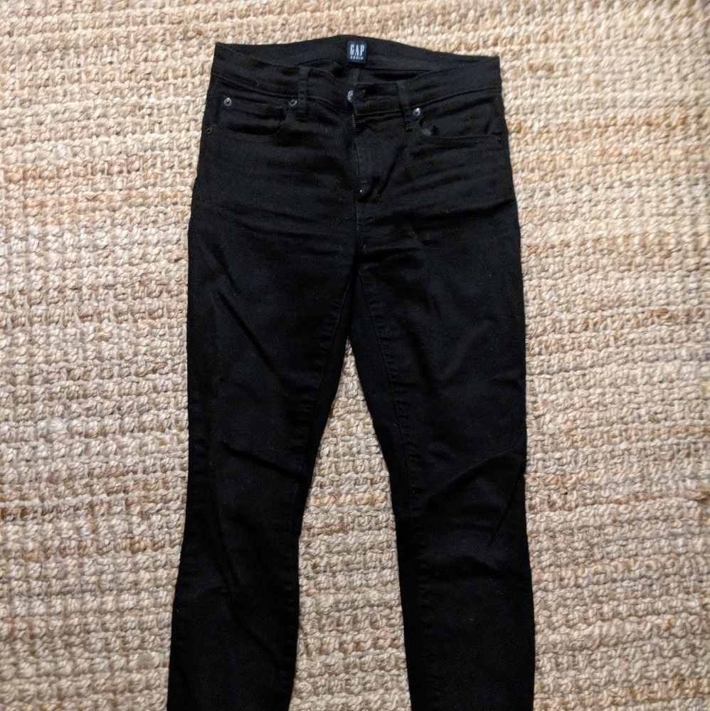 GAP Black Denim Skinny Jeans Size 27